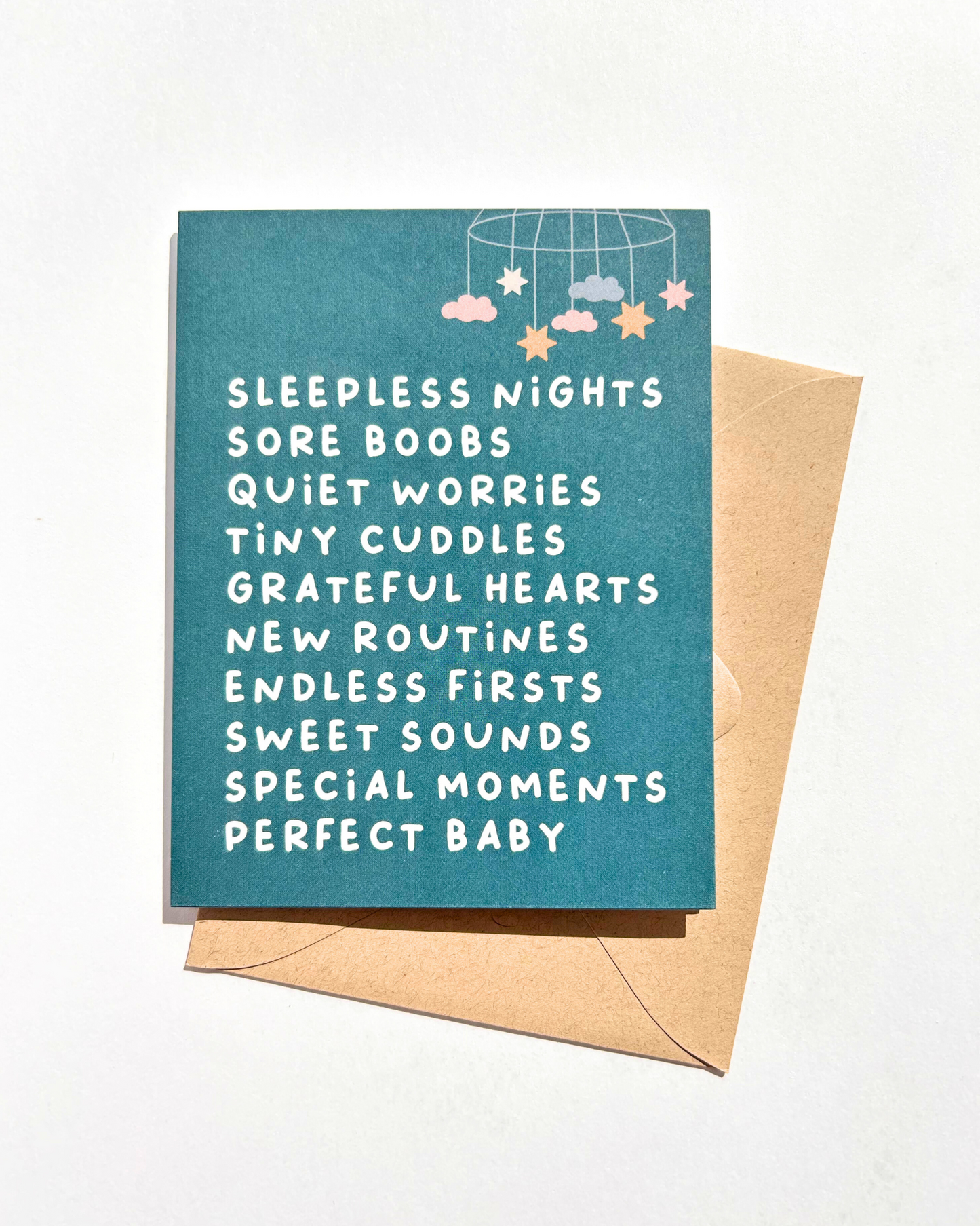 Sleepless Nights Sweet New Mom Card Baby Shower image 1