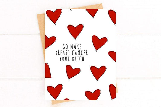 Make Breast Cancer Your Bitch Get Well Card image 0