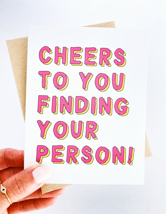 Cheers to Finding Your Person Inclusive Engagement Card image 0