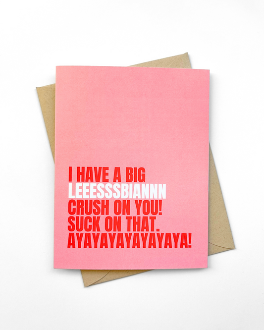 LGBTQ Valentine's Day Card Lesbian Crush on You Mean Girls image 0