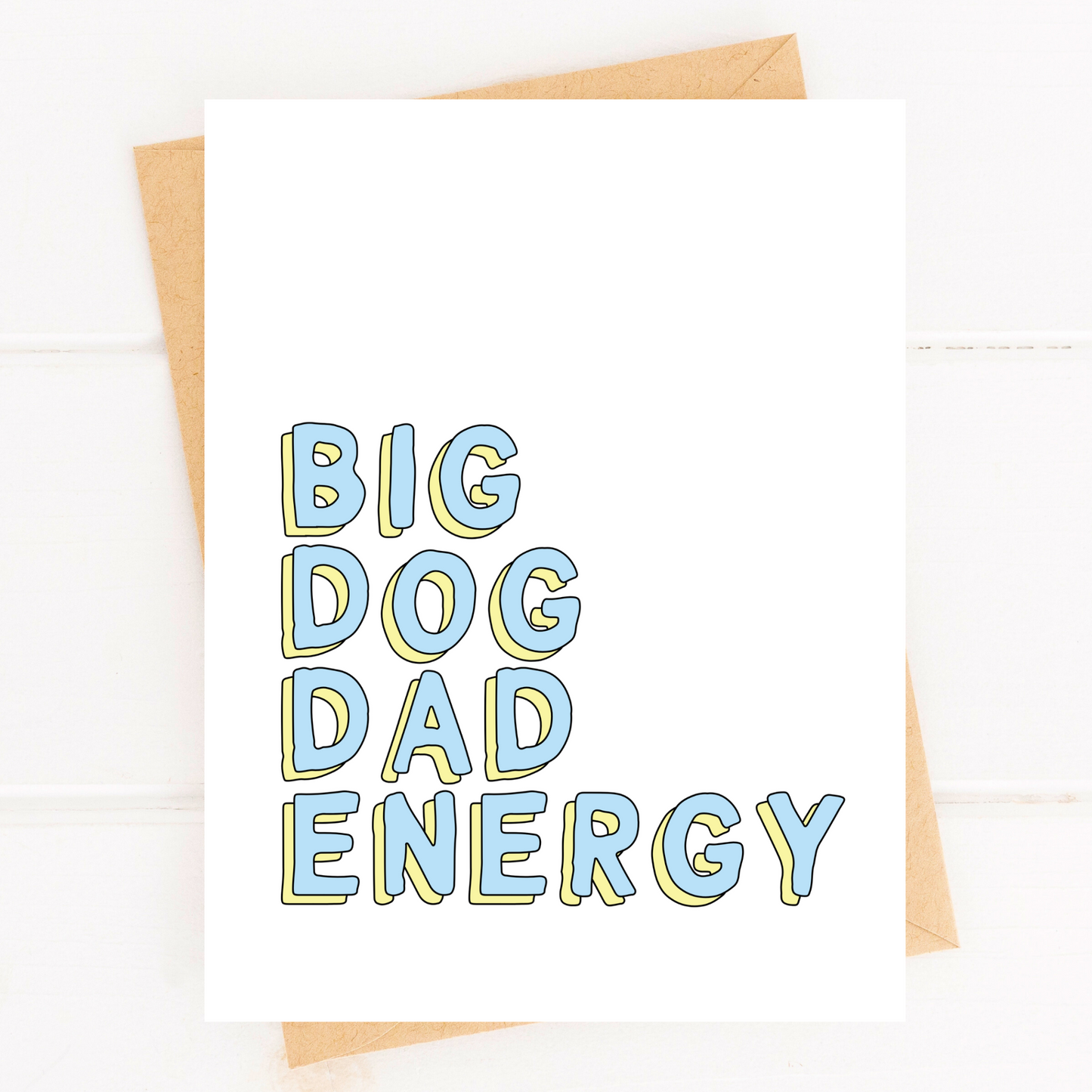 Big Dog Dad Energy New Dog Parent Card Puppy Shower image 0