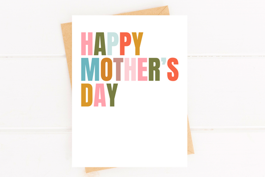 Pretty Modern Mother's Day Card Cute Card for Mom image 0