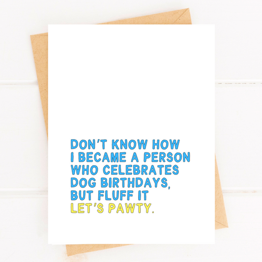 Funny Dog Birthday Party Card for Pet Party Dog Parent Card image 0