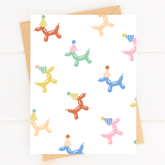 Cute Dog Birthday Party Card for Pet Party Dog Parent Card image 0