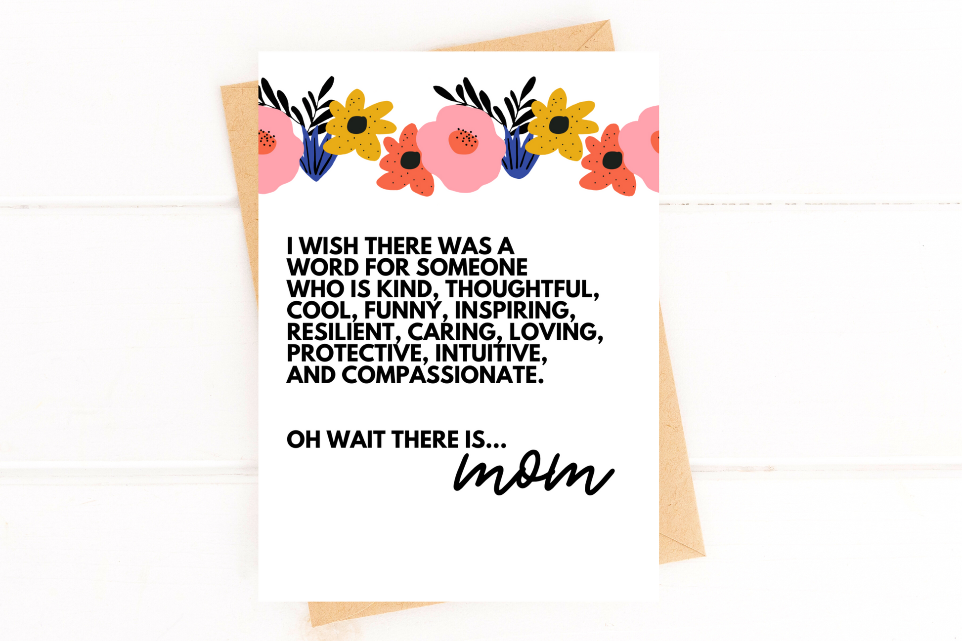 Word for Mom Sweet Mother's Day Card image 1