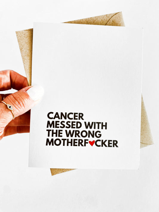 Cancer Messed With The Wrong Mother F*cker Get Well Card image 0