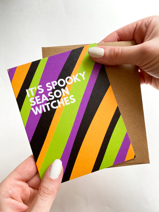 It's Spooky Season Witches Funny Halloween Card image 0