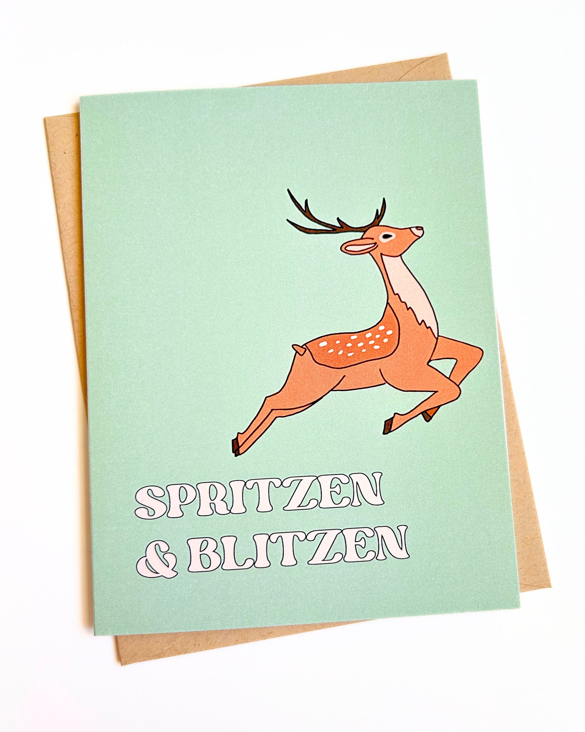 Spritzen Funny Holiday Card Sprits Christmas Card image 0