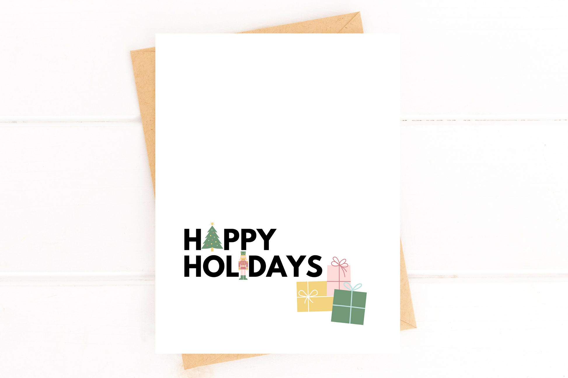 Happy Holidays Modern Season's Greetings Card image 0