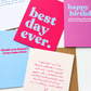 Best Day Ever Greeting Card – Bright Pink Birthday Card