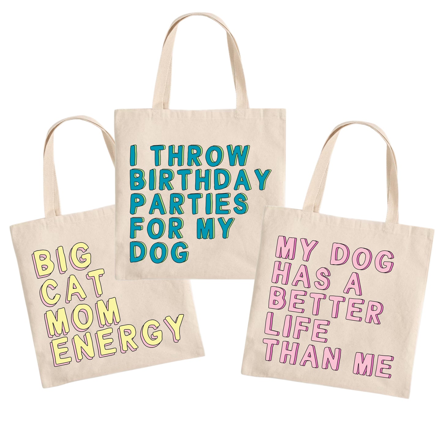 Sweet Paws x Five Dot Post Pet Parent Tote Bag – Dog & Cat Designs, Screen Printed in the USA