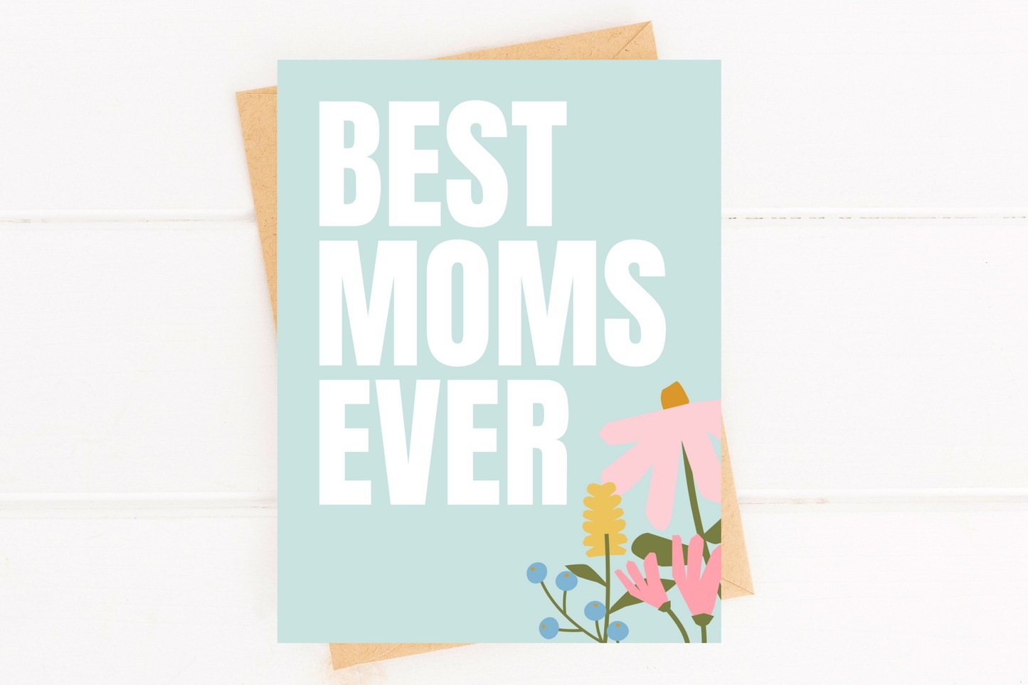 Two Moms Cute Inclusive Mother's Day Card LGBTQ Mother's Day image 0