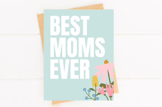 Two Moms Cute Inclusive Mother's Day Card LGBTQ Mother's Day image 0