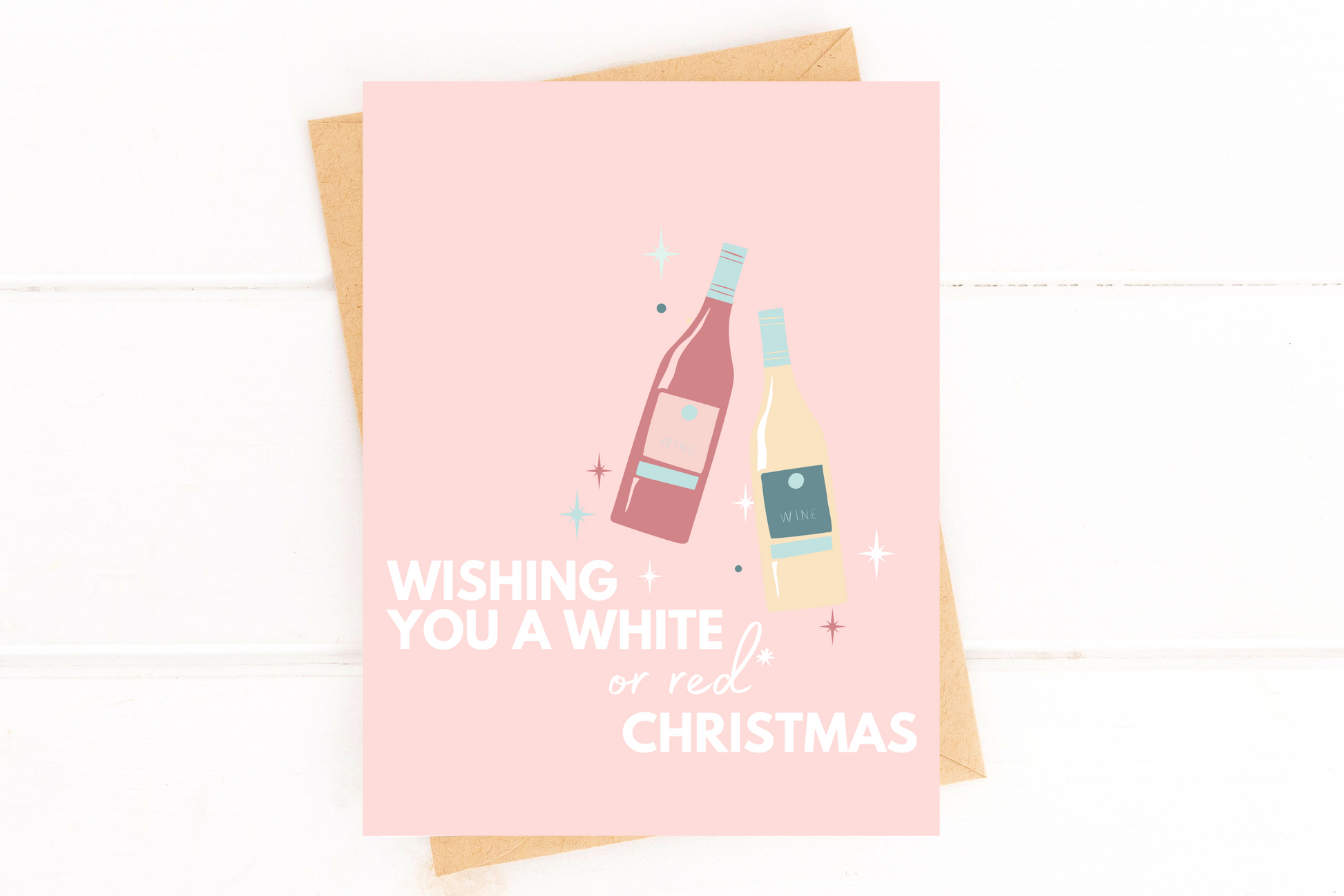 Have a White or Red Christmas Wine Holiday Card image 1