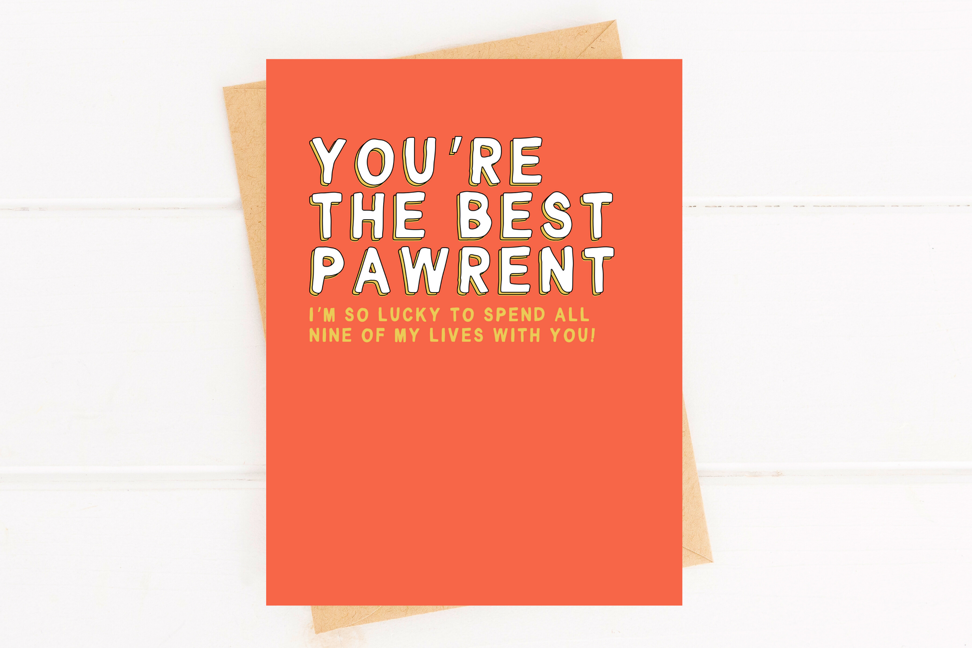 Sweet Cat Parent Card From Cat for Cat Mom The Best Pawrent image 0