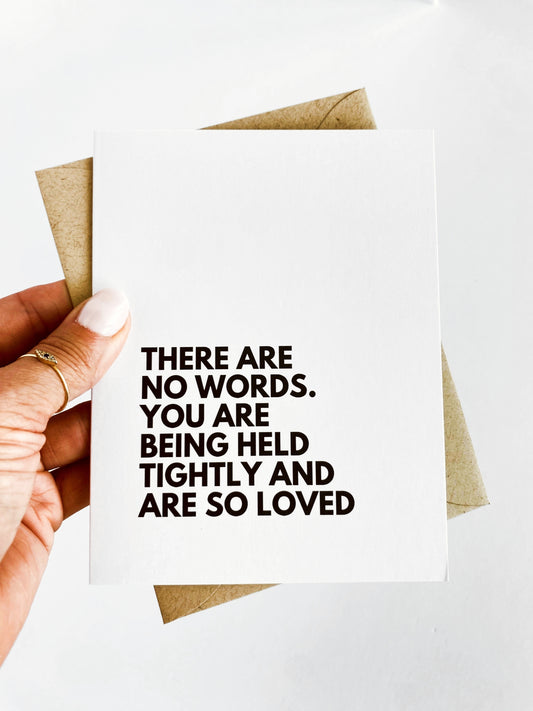 There Are No Words Card for Loss Bereavement Card Sympathy Card image 0