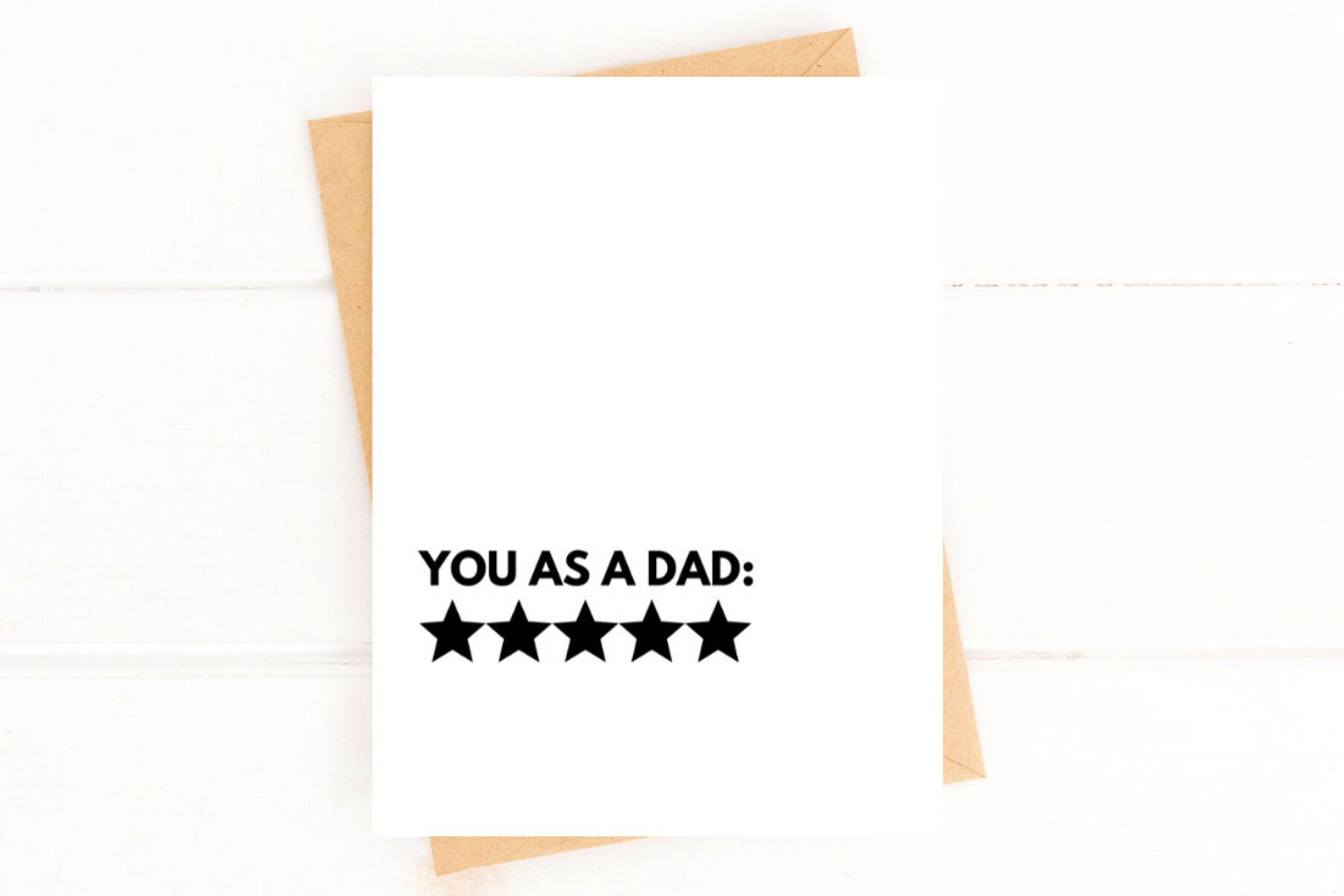 Funny Father's Day Card Five Star Dad Card image 0