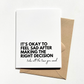 It's Okay to Feel Sad Divorce Card Breakup Encouragement image 0