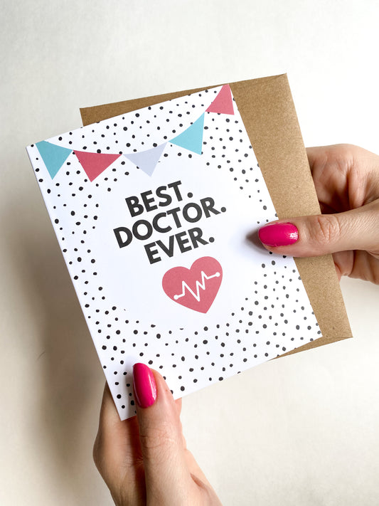 Best Doctor Ever Medical Thank You Card image 0