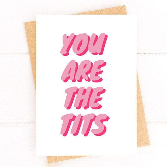 You Are the Tits Funny Breast Cancer Get Well Card image 0