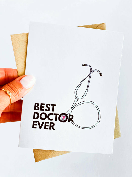 Best Doctor Ever Doctor Thank You Card image 0