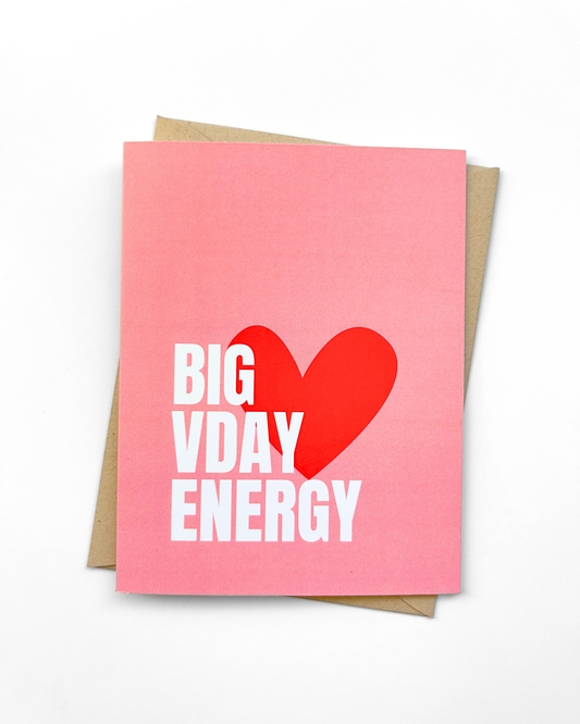 Cute Valentine's Day Card Big V Day Energy image 0