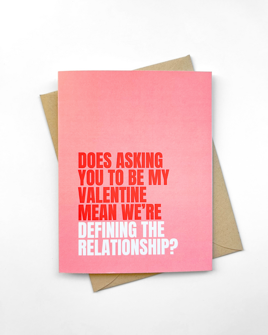 Funny Valentine's Day Card Defining the Relationship DTR image 0