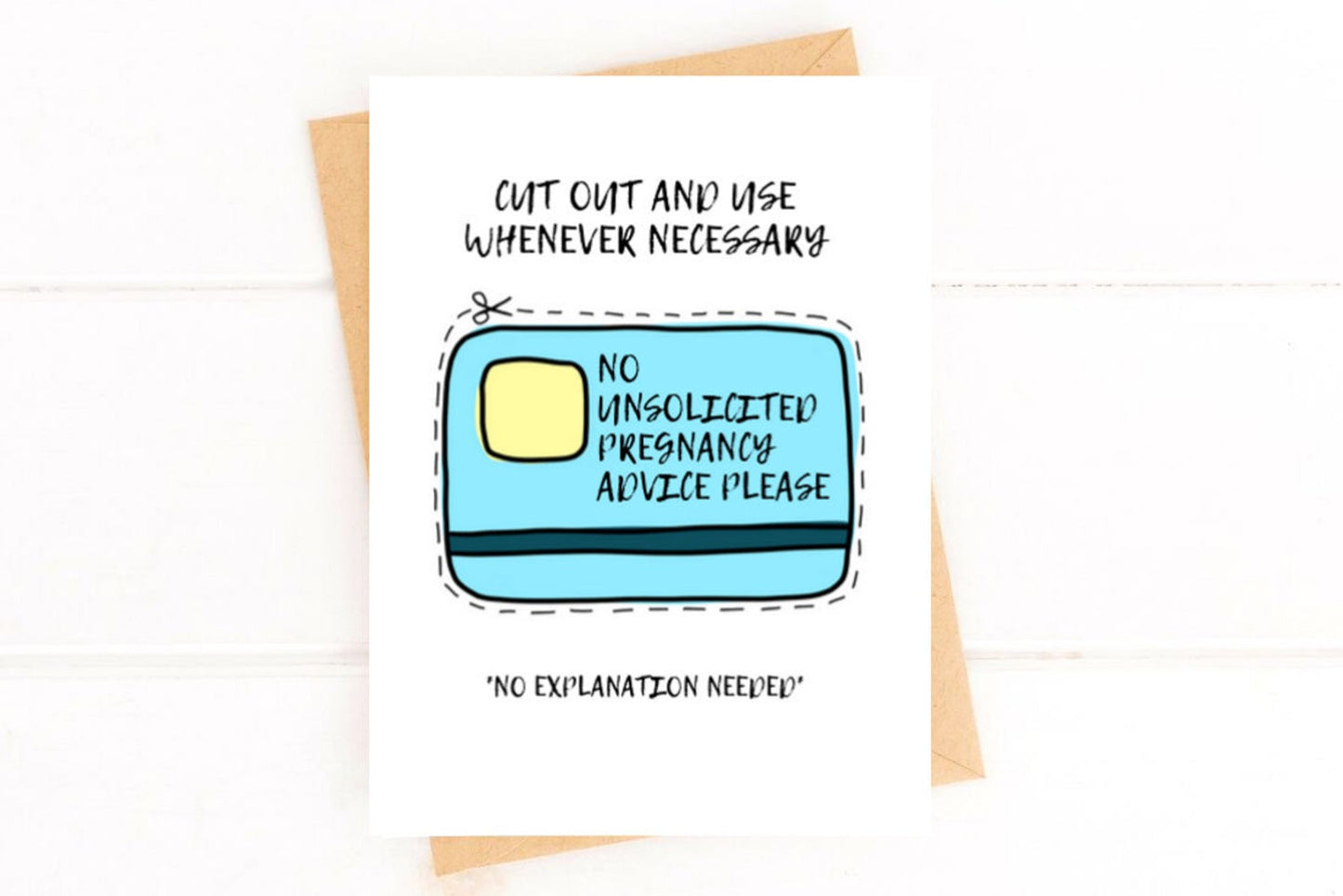 Funny Pregnancy Card, New Mom, New Dad, Baby Shower, New Baby Card image 1