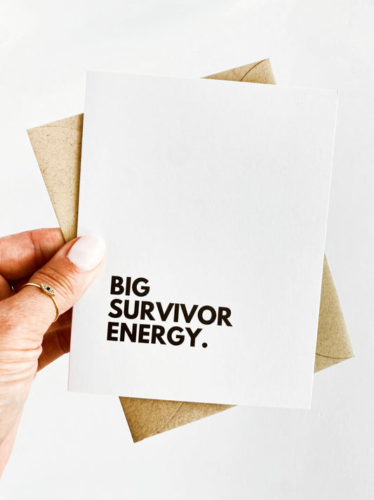 Big Survivor Energy Card Cancer Free Card Remission Congratulations Cancer Survi image 0