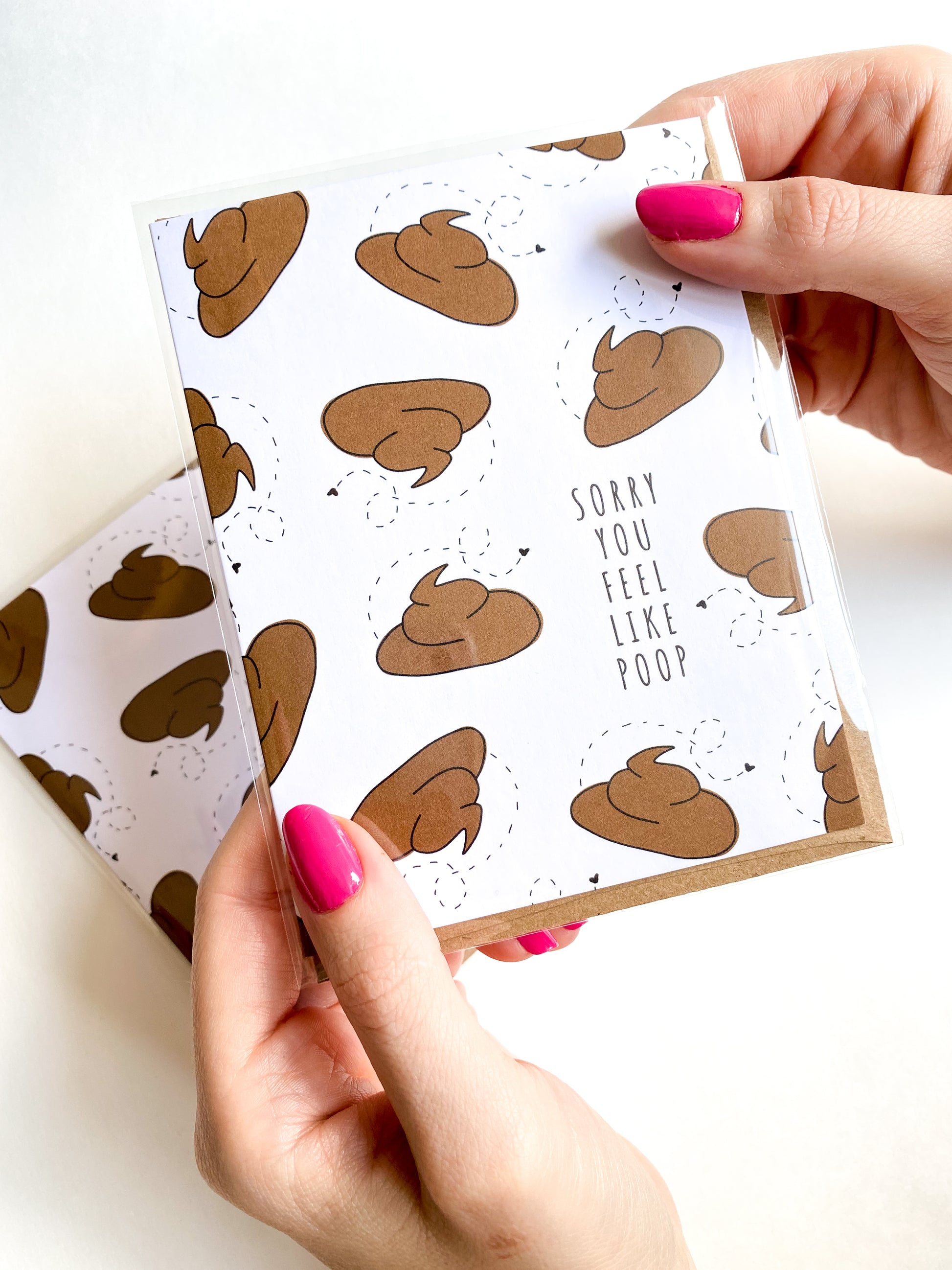 Sorry You Feel Like Poop Get Well Card image 0