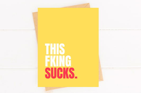 This Fking Sucks Sympathy Card Get Well Card image 0
