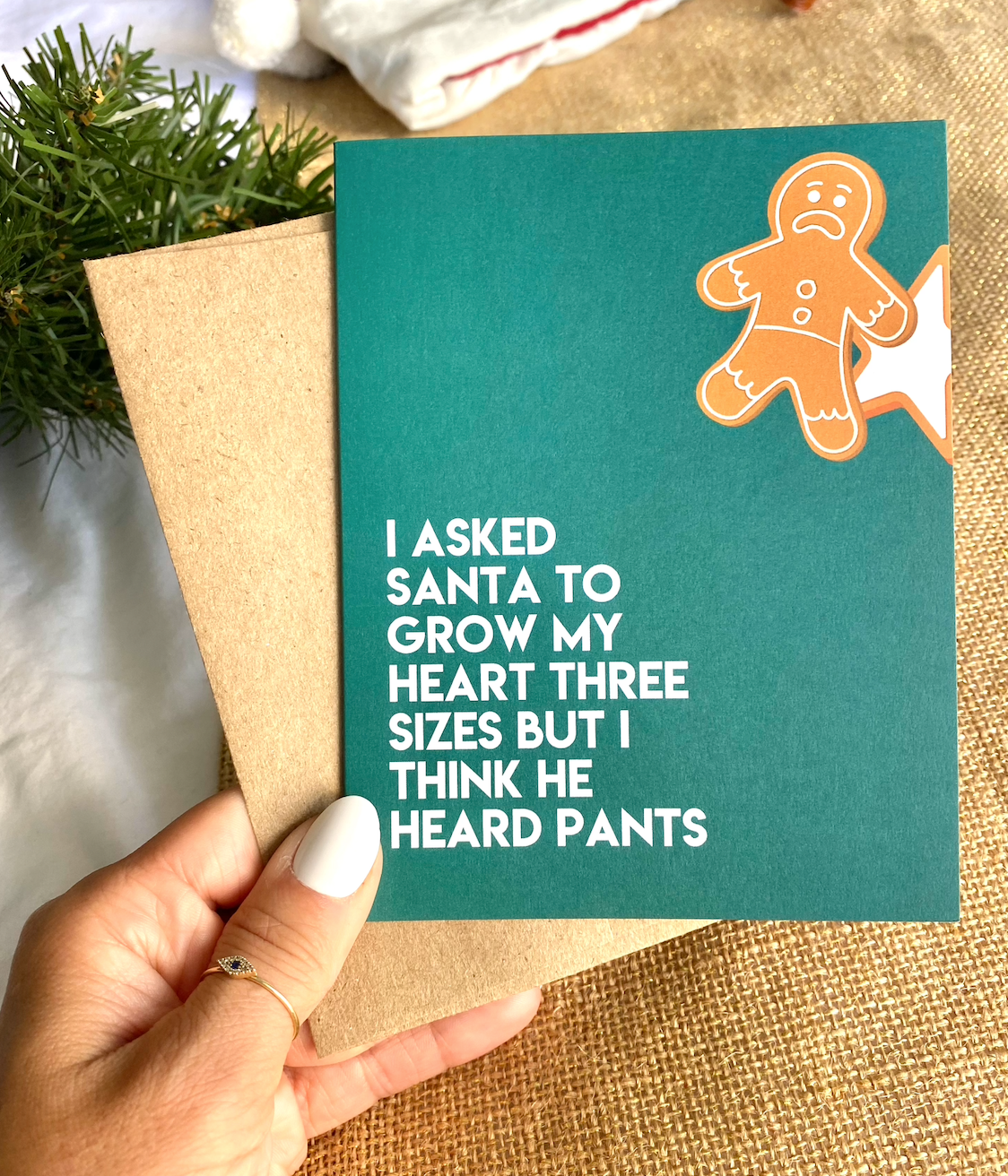 Santa Pants Funny Christmas Card image 0